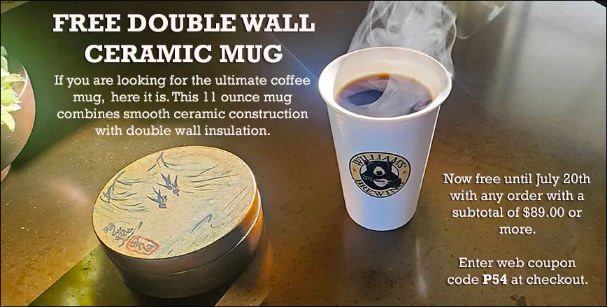 Williams Double Wall Ceramic Coffee Tumbler