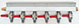 Six Valve 1/4" Threaded Gas Distributor