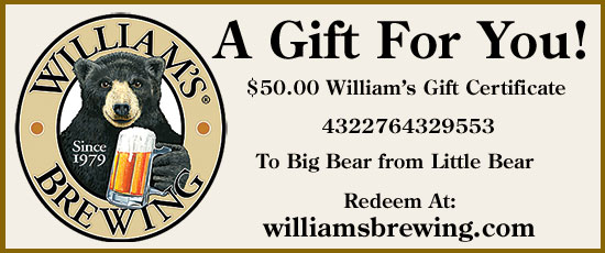 $125.00 William's Gift Certificate